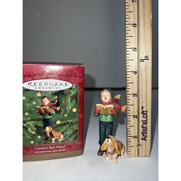 2000 Hallmark Keepsake Christmas Ornament - Caroler's Best Friend Dog - Picture 4 of 6